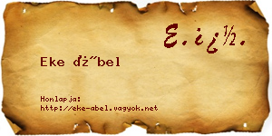 Eke Ábel névjegykártya
